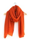 PLAIN SOFT SCARF - burn orang